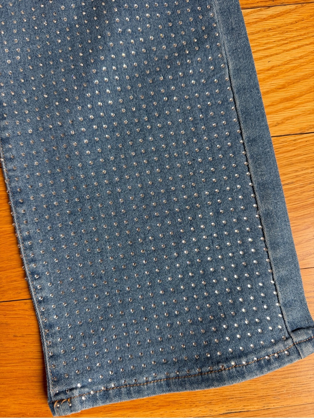Sparkly Rhinestone Blue Jeans - Picture 6 of 7